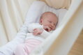 Závěsná kolébka krémová HOJDAVAK BABY s matrací